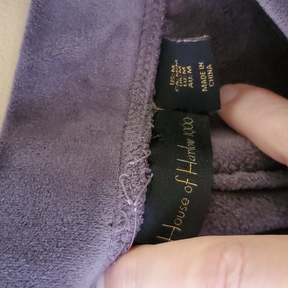 House of Harlow 1960 Grey Velour Track Sweatpants Size Medium - Picture 5 of 7